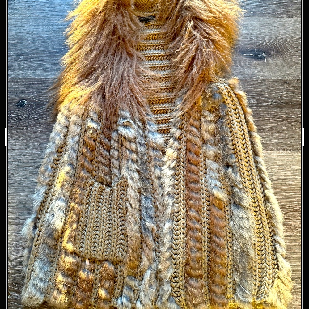 Alberto Makali Rabbit Fur vest